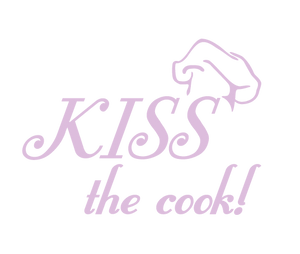 KISS THE COOK WALL DECAL IN LAVENDER