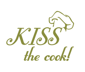 KISS THE COOK WALL DECAL IN OLIVE GREEN