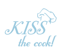 Load image into Gallery viewer, KISS THE COOK WALL DECAL IN POWDER BLUE
