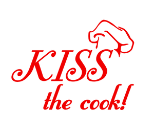 KISS THE COOK WALL DECAL IN RED