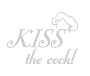 KISS THE COOK WALL DECAL IN SILVER
