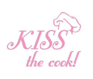 KISS THE COOK WALL DECAL IN SOFT PINK