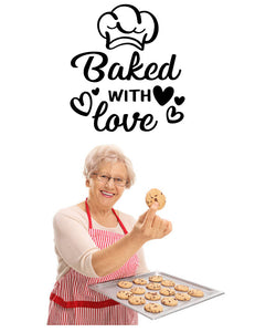 BAKED WITH LOVE KITCHEN WALL DECAL