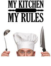 Load image into Gallery viewer, MY KITCHEN MY RULES WALL DECAL

