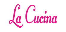 Load image into Gallery viewer, LA CUCINA ITALIAN WORD WALL DECAL IN HOT PINK
