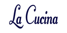 Load image into Gallery viewer, LA CUCINA ITALIAN WORD WALL DECAL IN NAVY BLUE
