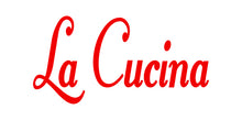 Load image into Gallery viewer, LA CUCINA ITALIAN WORD WALL DECAL IN RED
