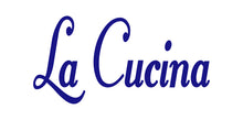 Load image into Gallery viewer, LA CUCINA ITALIAN WORD WALL DECAL IN ROYAL BLUE
