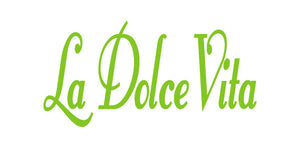 LA DOLCE VITA ITALIAN WORD WALL DECAL IN LIME GREEN