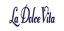 Load image into Gallery viewer, LA DOLCE VITA ITALIAN WORD WALL DECAL IN NAVY BLUE
