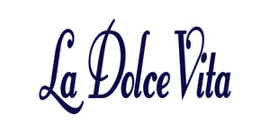 LA DOLCE VITA ITALIAN WORD WALL DECAL IN NAVY BLUE
