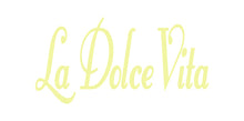 Load image into Gallery viewer, LA DOLCE VITA ITALIAN WORD WALL DECAL IN PALE YELLOW

