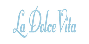 LA DOLCE VITA ITALIAN WORD WALL DECAL IN POWDER BLUE