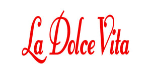 LA DOLCE VITA ITALIAN WORD WALL DECAL IN RED