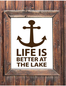 Life is better at the lake wall decal