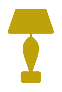 LAMP SILHOUETTE WALL DECAL IN GOLD
