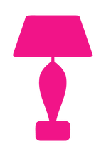 Load image into Gallery viewer, LAMP SILHOUETTE WALL DECAL IN HOT PINK
