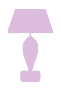 LAMP SILHOUETTE WALL DECAL IN LAVENDER