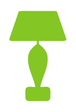 Load image into Gallery viewer, LAMP SILHOUETTE WALL DECAL IN LIME GREEN
