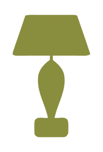 LAMP SILHOUETTE WALL DECAL IN OLIVE GREEN