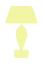 Load image into Gallery viewer, LAMP SILHOUETTE WALL DECAL IN PALE YELLOW
