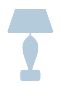 LAMP SILHOUETTE WALL DECAL IN POWDER BLUE