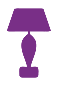 LAMP SILHOUETTE WALL DECAL IN PURPLE