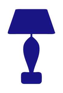 LAMP SILHOUETTE WALL DECAL IN ROYAL BLUE