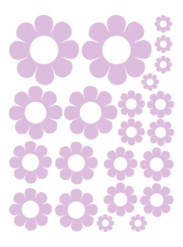 LAVENDER DAISY WALL DECALS