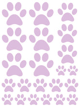 Load image into Gallery viewer, LAVENDER PAW PRINT WALL DECALS
