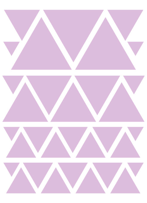 LAVENDER TRIANGLE WALL DECALS