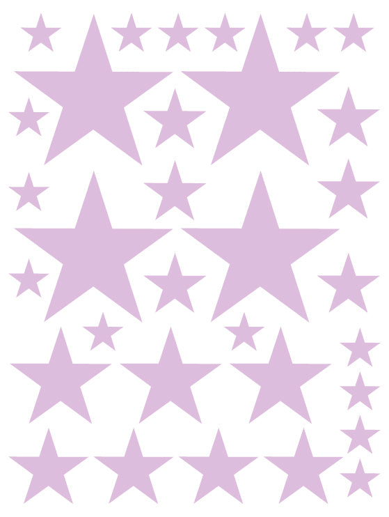 LAVENDER STAR WALL DECALS