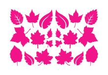 Load image into Gallery viewer, LEAVES LEAF WALL DECALS IN HOT PINK
