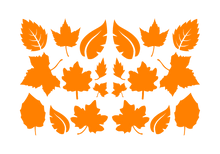 Load image into Gallery viewer, LEAVES LEAF WALL DECALS IN ORANGE
