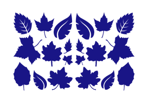 LEAVES LEAF WALL DECALS IN ROYAL BLUE