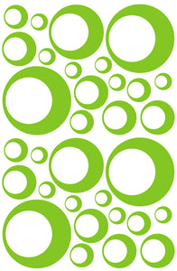 LIME GREEN BUBBLE WALL DECALS