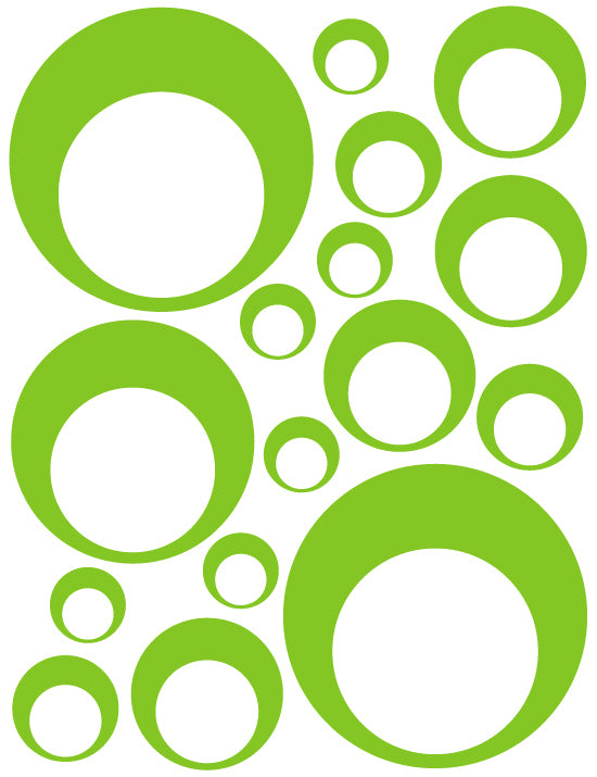 LIME GREEN BUBBLE DECALS