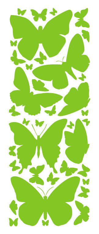 LIME GREEN BUTTERFLY WALL DECALS