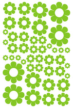 Load image into Gallery viewer, LIME GREEN DAISY WALL STICKERS
