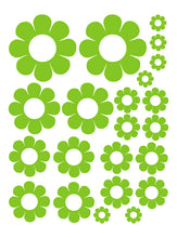 Load image into Gallery viewer, LIME GREEN DAISY WALL DECALS
