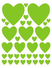 Load image into Gallery viewer, LIME GREEN HEART WALL DECALS
