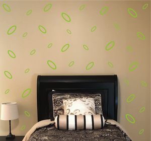 LIME GREEN OVAL WALL DECOR