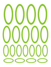 Load image into Gallery viewer, LIME GREEN OVAL WALL DECALS
