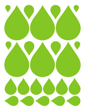 Load image into Gallery viewer, LIME GREEN RAINDROP WALL DECALS

