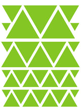 Load image into Gallery viewer, LIME GREEN TRIANGLE WALL DECALS
