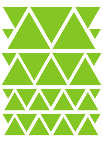 LIME GREEN TRIANGLE WALL DECALS