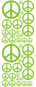 LIME GREEN PEACE SIGN DECAL