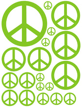 Load image into Gallery viewer, LIME GREEN PEACE SIGN WALL DECAL
