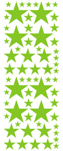 LIME GREEN STAR DECALS