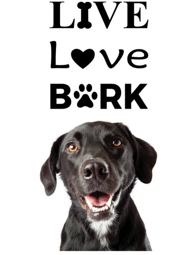 LIVE LOVE BARK WALL STICKER